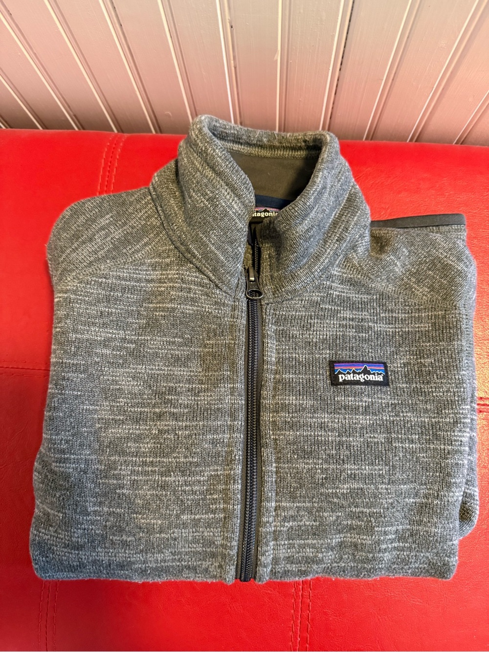 Patagonia Kid’s Heather Gray Full-Zip Knit Better Sweater Jacket